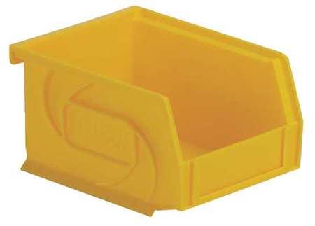 Lewisbins 15 lb Hang & Stack Storage Bin, Plastic, 4 1/8 in W, 3 in H, Yellow, 5 3/8 in L PB54-3 YELLOW