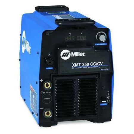 Miller Electric Multiprocess Welder, XMT(R) 350, Phase Single; Three , 208 to 575V AC , 350A @ 34V DC, 60% 907161