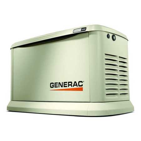 Generac Automatic Standby Generator, Single Phase, 22kW LP/19kW NG, Air Cooled 7042