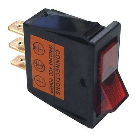 BATTERY DOCTOR Rocker Switch, SPST, Red, On/Off 20532