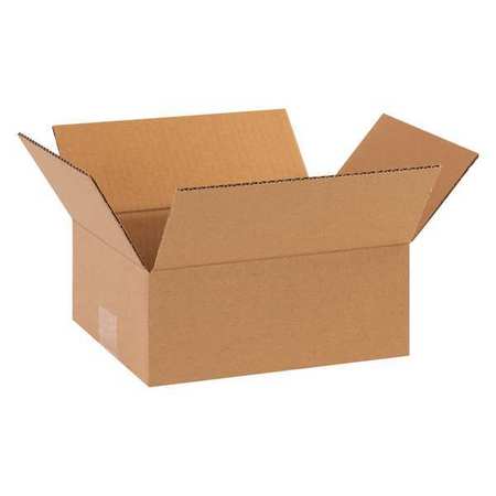 PARTNERS BRAND Flat Corrugated Boxes, 10" x 9" x 4", Kraft, 25/Bundle 1094