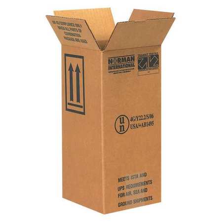 PARTNERS BRAND Plastic Jug Haz Mat Boxes, 1 - 1 Gallon, 6" x 6" x 12 3/4", Kraft, 20/Bundle HAZ1050