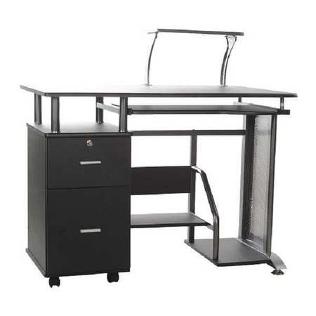 Comfort Products Computer Desk, 23-1/2" D, 39.4" W, 38-1/2" H, Black, PVC 50-100505