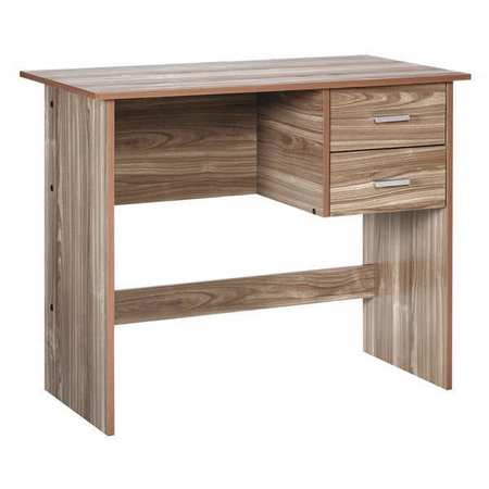 Comfort Products Writing Desk, 19" D, 35-1/2" W, 29-1/2" H, Walnut, Wood Grain Paper Laminate 50-7005WN