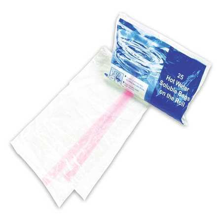 Zoro Select Self Adhesive Strip Plastic Water Soluble Laundry Bag Green WSB2633