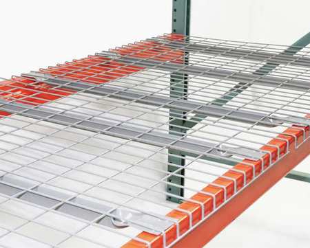 Worldwide Material Handling Pallet Rack Decking, Steel Wire, 46 in W, 48 in D, Gray, Powder Coated Finish, Gauge: 6 4846F-3-2504-4.6