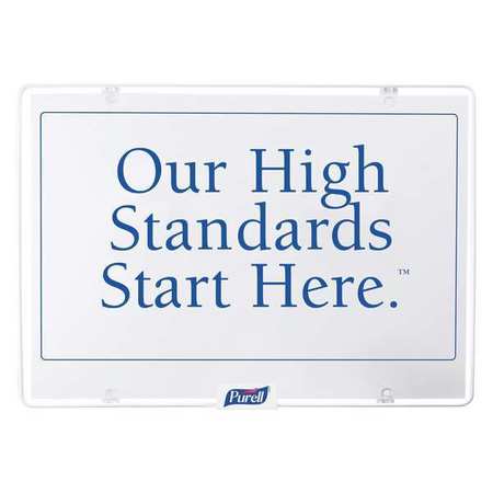 Purell Our High Standards Start Here Sign, 25/32 in Height, 23 29/64 in Width 9010-01-PUR2