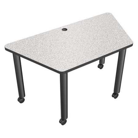 MOORECO Trapezoidal Conference Table, 58 in X 29 in X 29 1/2 in, High Pressure Laminate Top 27744-4622-BK