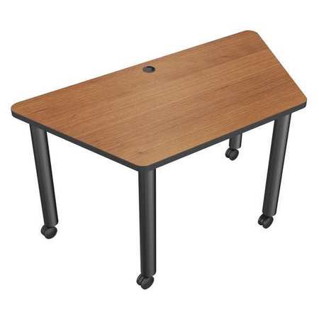 MOORECO Trapezoidal Conference Table, 58 in X 29 in X 29 1/2 in, High Pressure Laminate Top 27744-7919-BK
