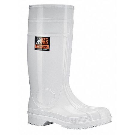 SHOES FOR CREWS Size 6 Unisex Steel Boots, White 2065