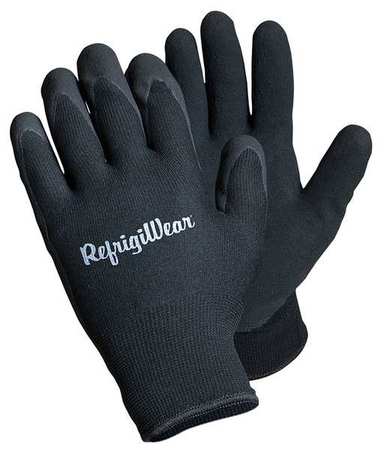 REFRIGIWEAR Cold Protection Gloves, Acrylic Lining, XL 0507RBLKXLG