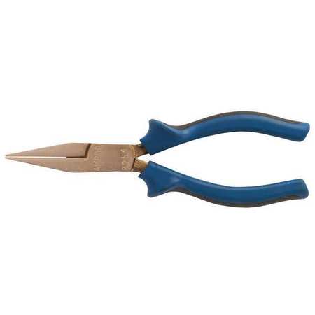 AMPCO SAFETY TOOLS Flat Nose Plier, Uninsulated, Ergonomic 8254