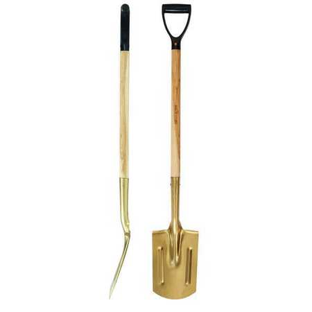AMPCO SAFETY TOOLS Not Applicable Edging Spade, Aluminum Blade, 35-1/2 in L Wood Fiberglass Handle 7732