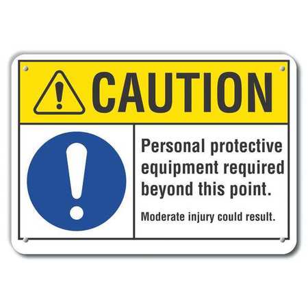 Lyle Caution Sign, Recycled Aluminum, 10 in. H, LCU3-0051-RA_14x10 LCU3-0051-RA_14x10