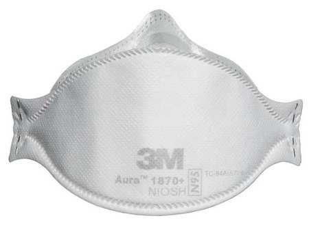 3M N95 Disposable Healthcare Respirator, Universal, White, PK20 1870+