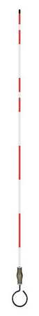 ZORO SELECT Hydrant Marker, 7 ft., Fiberglss, White/Red 2673-00006