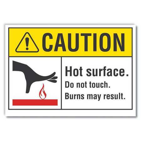 LYLE Caution Sign, 10 in H, 14 in W, Non-PVC Polymer, Horizontal Rectangle, English, LCU3-0100-ED_14x10 LCU3-0100-ED_14x10