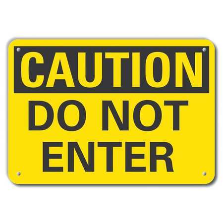 LYLE Caution Sign, 10 in H, 14 in W, Plastic, Horizontal Rectangle, English, LCU3-0215-NP_14x10 LCU3-0215-NP_14x10