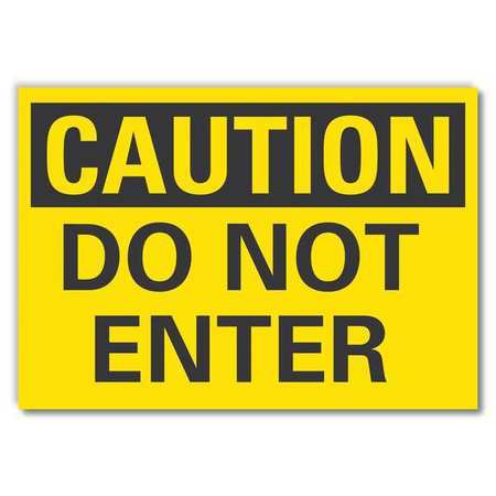 LYLE Exit & Entrance Caution Reflective Label, 7 in H, 10 in W, , English, LCU3-0215-RD_10x7 LCU3-0215-RD_10x7