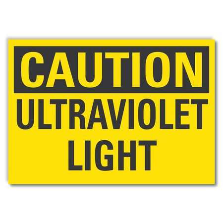 LYLE Caution Sign, 7 in H, 10 in W, Non-PVC Polymer, Vertical Rectangle, LCU3-0249-ED_10x7 LCU3-0249-ED_10x7