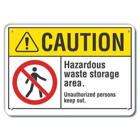LYLE Caution Sign, 10 in H, 14 in W, Plastic, Horizontal Rectangle, English, LCU3-0078-NP_14x10 LCU3-0078-NP_14x10