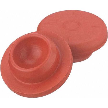 WHEATON Snap On Stopper, Rubber, Red, PK1000 224100-180