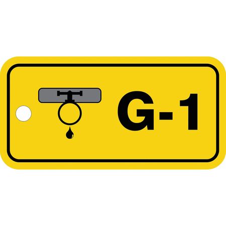 ACCUFORM Energy Source ID Tag, 1-1/2" H, Plastic, Legend: G-1 TDF401VPE