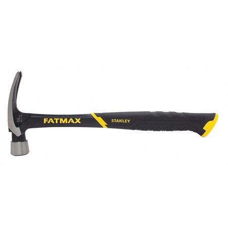 STANLEY 14 oz Straight Claw Hammer Hammer, 14 1/4 in L Fiberglass Handle, Steel Head FMHT51305