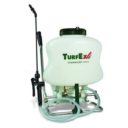 Turfex 4 gal. Diaphragm Portable Sprayer, Polyethylene Tank, Fan Spray Pattern, 54" Hose Length TL40D