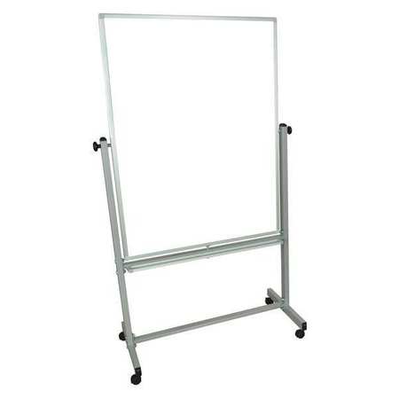 Luxor 48"x36" Steel Mobile Whiteboard, Magnetic, Reversible, Aluminum Frame MB3648WW