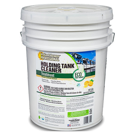 INSTANT POWER PROFESSIONAL Holding Tank Cleaner And Treatment, 5 Gal Pail, Liquid, Clear Orange 8872