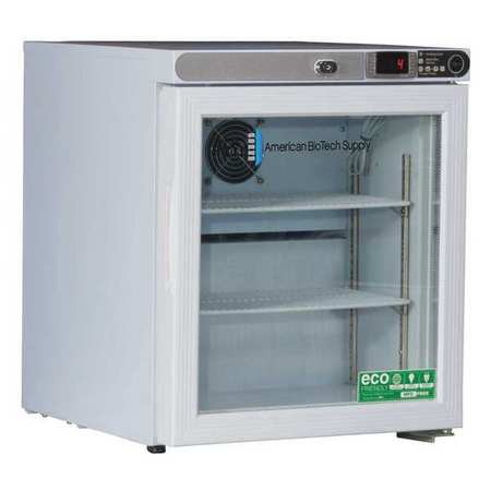 AMERICAN BIOTECH SUPPLY Refrigerator, Undercounter, 1 cu. ft., 1.6A ABT-HC-UCFS-0104G-LH