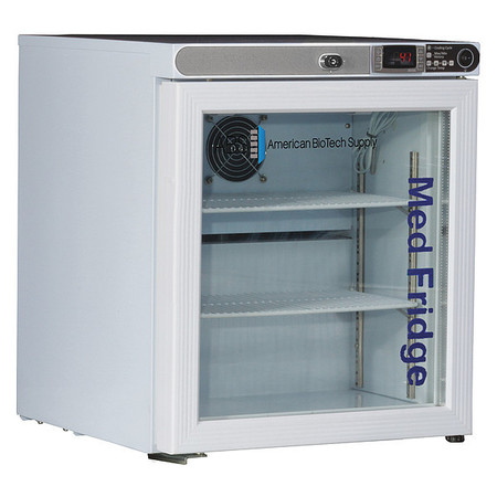 AMERICAN BIOTECH SUPPLY Refrigerator, Undercounter, 1 cu. ft., 1.6A PH-ABT-HC-UCFS-0104G-LH