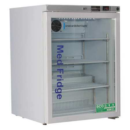 AMERICAN BIOTECH SUPPLY Refrigerator, Undercounter, 5.2 cu. ft., 2A PH-ABT-HC-UCFS-0504G