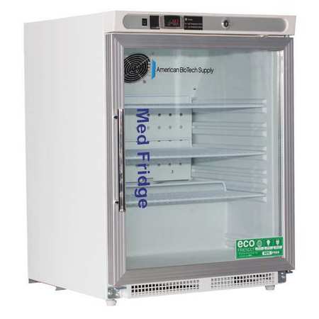 AMERICAN BIOTECH SUPPLY Refrigerator, Undercounter, 4.6 cu. ft., 5A PH-ABT-HC-UCBI-0404G-ADA