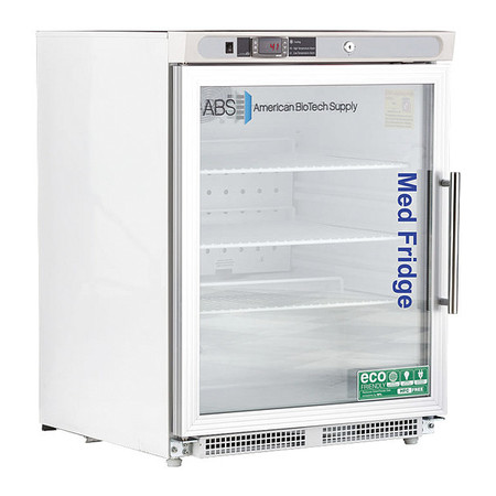 AMERICAN BIOTECH SUPPLY Refrigerator, Undercounter, 4.6 cu. ft., 5A PH-ABT-HC-UCBI-0404G-ADA-LH