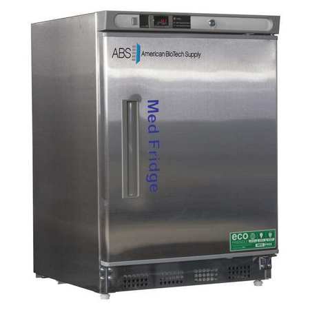 AMERICAN BIOTECH SUPPLY Refrigerator, Undercounter, 4.5 cu. ft., 2A PH-ABT-HC-UCBI-0404SS