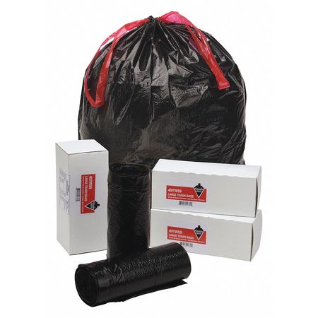 Tough Guy 30 Gal Recycled Material Trash Bags, 30 in x 32 in, Extra Heavy-Duty, 1.1 mil, Flat, 25 Pack 49YW59