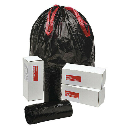 Tough Guy 30 Gal Recycled Material Trash Bags, 30 in x 33 in, Super Heavy-Duty, 1.15 mil, Flat Seal, 28 Pack 49YW66