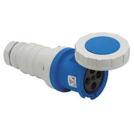 ZORO SELECT Pin and Sleeve Connector, Blue, 120/208VAC BRY5100C9W