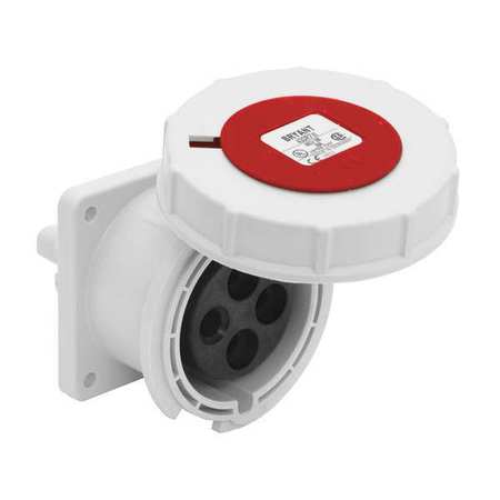 ZORO SELECT Pin and Sleeve Receptacle, Red, 480VAC BRY430R7W