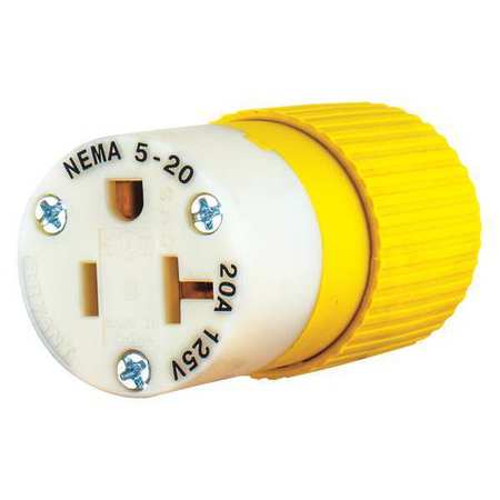 ZORO SELECT Blade Connector, Yellow/White, 20A, Marine BRY5369NCSY