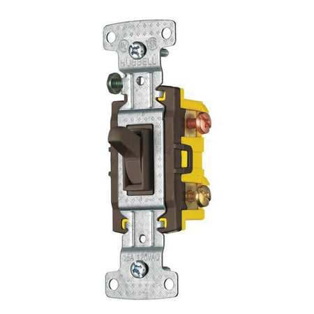 ZORO SELECT Wall Switch, Brwn, 15A, 3-Way Switch, 1/2 HP RS315