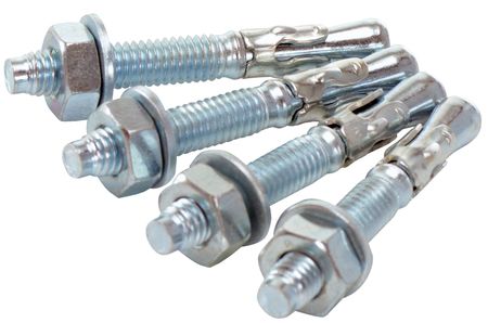 Vestil Wedge Anchor, 3/8" Dia., 3" L, Steel Zinc Plated, 4 PK AS-383-4PK