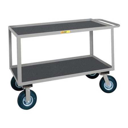 LITTLE GIANT Instrument Cart with Lipped Metal Shelves, Steel, Flat, 2 Shelves, 1,200 lb GLF-2448-9PM