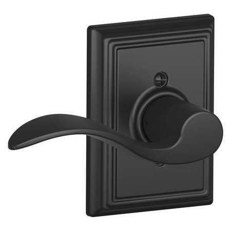 SCHLAGE Matte Black Dummy Lever Lockset, Accent/Addison, Right Hand F170 ACC 622 ADD RH