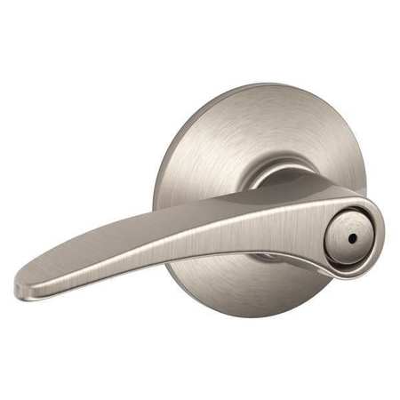 SCHLAGE Satin Nickel Privacy Lever Lockset, Manhattan F40 MNH 619