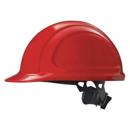 HONEYWELL NORTH Front Brim Hard Hat, Type 1, Class E, Ratchet (4-Point), Red N10R150000