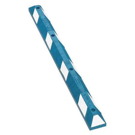 ZORO SELECT Car Stop, Rubber, 4 in H, 6 ft L, 6 in W, Blue/White GNRS1620WB