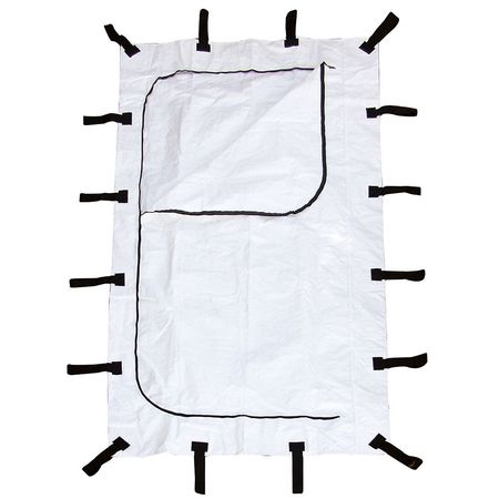 CLASSIC PLASTICS Body Bag, 98" L x 54" W, White, PK2 JUMBO